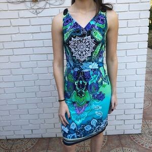 ND Green and Blue Paisley Print Dress